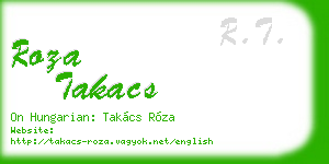 roza takacs business card