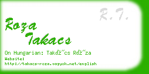 roza takacs business card